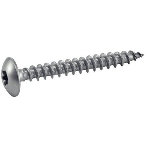 Vis à bois tête cylindrique large pour penture inox - Longueur: 40 - Qualite Inox: A4 - Diamètre: 6