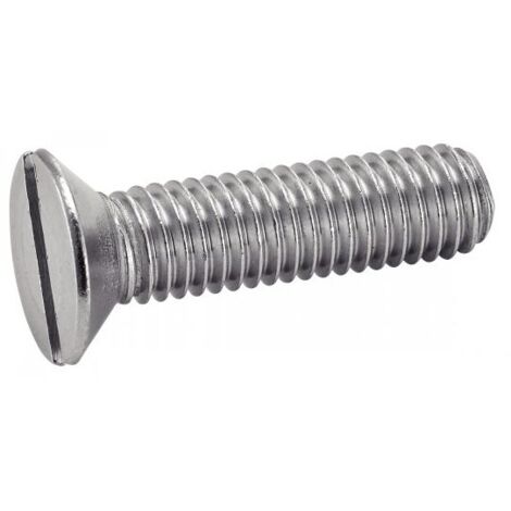 Vis à métaux tête fraisée fendue inox - Longueur: 60 - Qualite Inox: A2 - Diamètre: 5