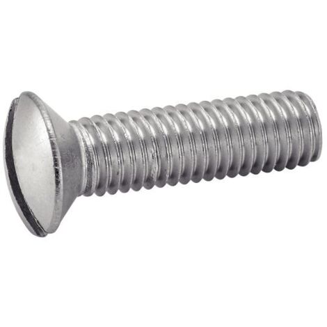 Vis à métaux tête fraisée bombée, fendue inox - Longueur: 12 - Qualite Inox: A4 - Diamètre: 5