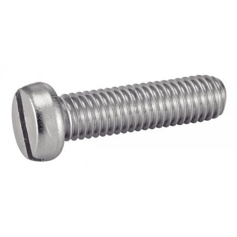 Vis à métaux tête cylindrique fendue - Longueur: 10 - Qualite Inox: A2 - Diamètre: 4 (1/4)