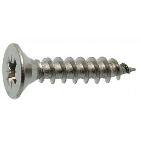 Vis à bois, tête fraisée pozidrive INOX - Longueur: 20 - Qualite Inox: A2 - Diamètre: 4