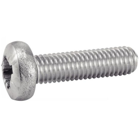 Vis à métaux tête cylindrique pozidrive inox - Longueur: 50 - Qualite Inox: A2 - Diamètre: 4 (1/5)