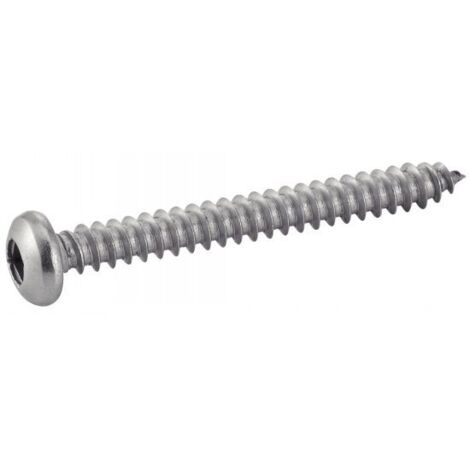 Vis à tôle tête cylindrique large, empreinte carrée inox - Longueur: 150 - Qualite Inox: A2 - Diamètre: 4.8 (1/3)
