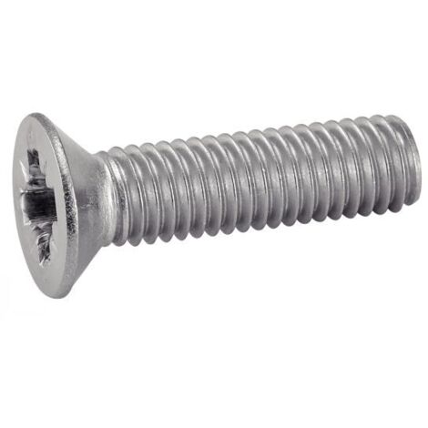 Vis à métaux tête fraisée pozidrive inox - Longueur: 12 - Qualite Inox: A2 - Diamètre: 6