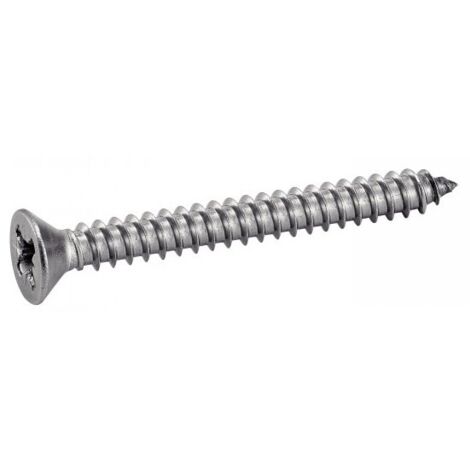 Vis à tôle tête fraisée, pozidrive inox - Longueur: 9.5 - Qualite Inox: A2 - Diamètre: 2.9