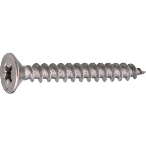 Vis à bois, tête fraisée pozidrive INOX - Longueur: 35 - Qualite Inox: A2 - Diamètre: 4