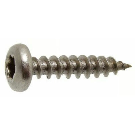 Vis à bois, tête cylindrique six lobes, Torx inox - Longueur: 30 - Qualite Inox: A4 - Diamètre: 5