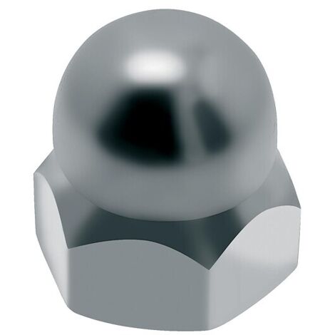 Ecrou hexagonal borgne inox - Qualite Inox: A4 - Diamètre: 8