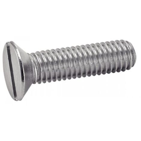 Vis à métaux tête fraisée fendue inox - Longueur: 80 - Qualite Inox: A4 - Diamètre: 10