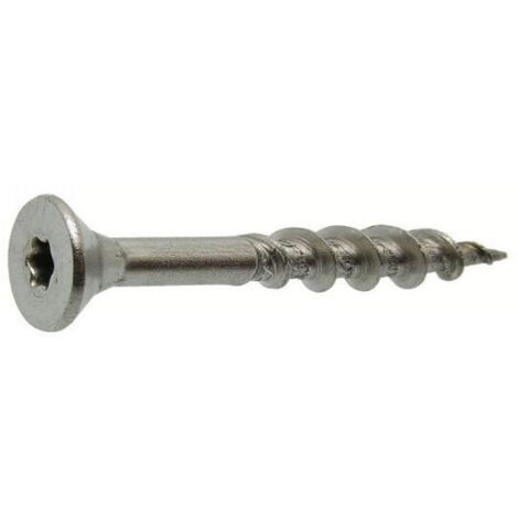 Vis à bois tête fraisée Torx partiellement filetée inox - Longueur: 80 - Qualite Inox: A2 - Diamètre: 4.5