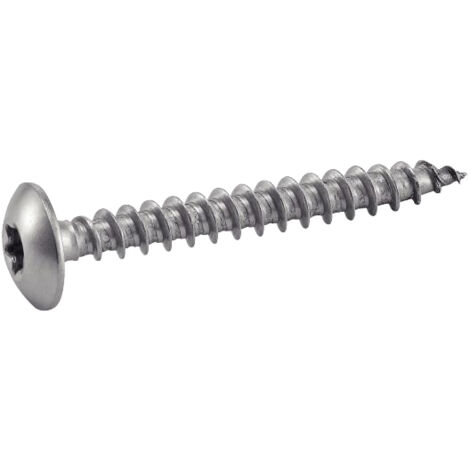 Vis à bois tête cylindrique large pour penture inox - Longueur: 40 - Qualite Inox: A2 - Diamètre: 6
