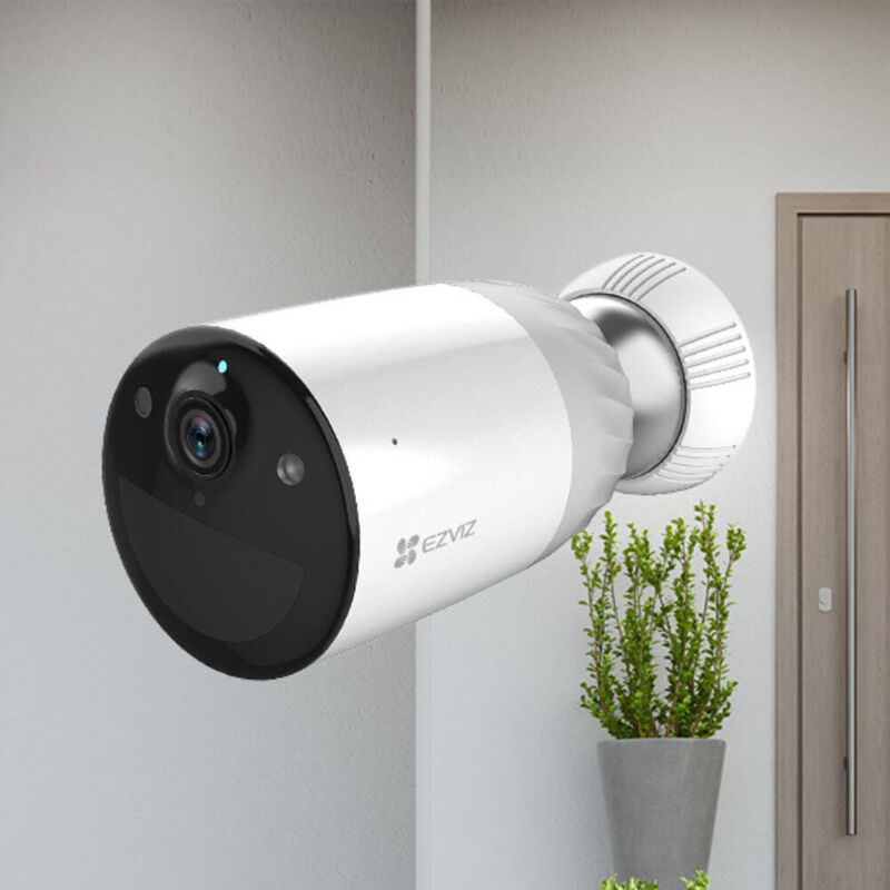 Système de sécurité BC1 à 2 caméras de surveillance connectées Ezviz  intérieure-extérieure Blanc - Caméra de surveillance - Achat & prix