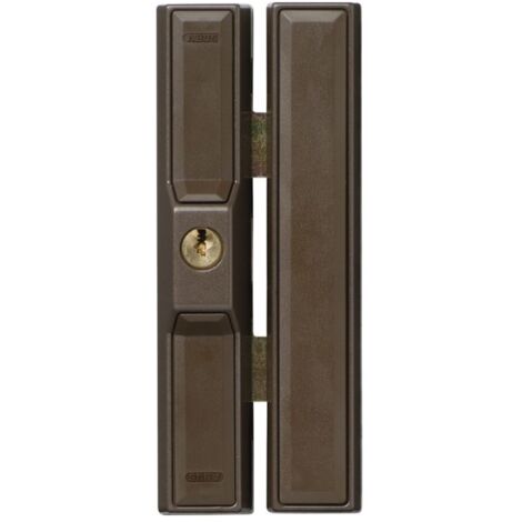Verrou à cylindre pour baie coulissante marron - ABUS - FTS88 B KD EK