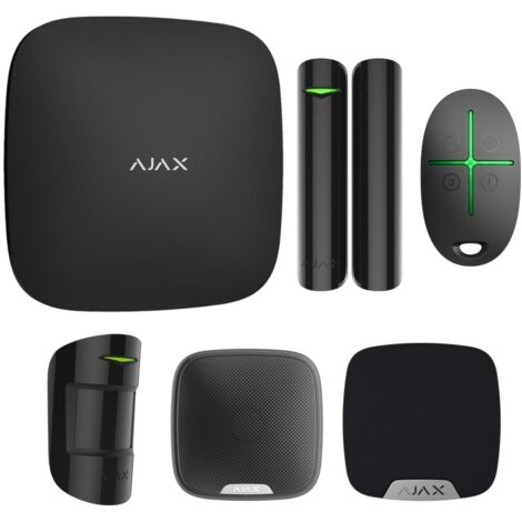 Ajax alarme StarterKit + alarmes interieur et exterieur noir