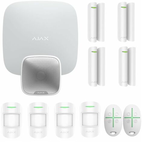 Ajax alarme StarterKit Max + sirene exterieur blanc