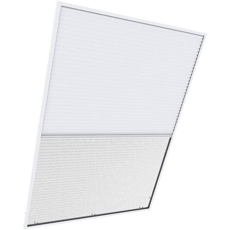 Moustiquaire velux plissée 2 en 1 Blanc