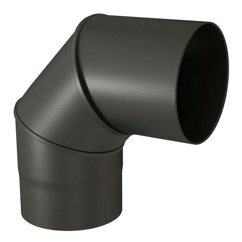 Té équerre rigide émail noir mat avec tampon Diamètre 153mm - 346406 - Bricolage