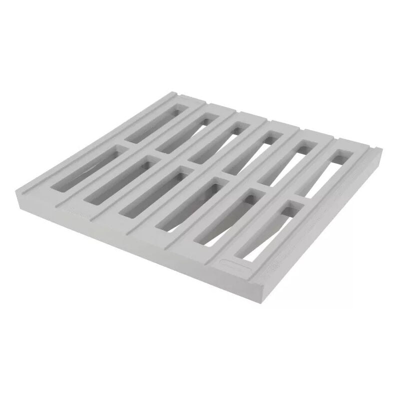 Grille de sol Nicoll GR25 sans cadre 250x250mm gris clair résistant aux UV