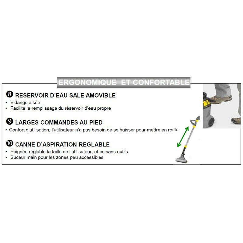 Injecteur aspirateur de textiles Puzzi 10/1 C en Promotion