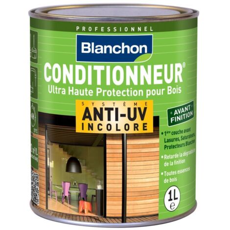 Conditionneur anti-UV Blanchon 4106608 bidon 1L incolore pour bois prêt à l'emploi