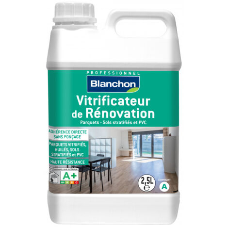 Blanchon – Vitrificateur de rénovation 404456 2,5L avec durcisseur 0,25L – Aspect satiné sans odeur – Pour parquets, sols stratifiés et PVC