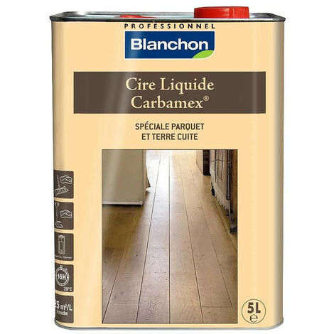 Blanchon – Cire liquide pour parquet et terre cuite 5L – Haute protection – Séchage rapide – Texture fluide – Brillant facile (1/3)