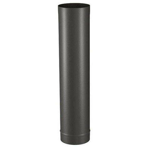 TEN – Tuyau rigide 344334 en acier émaillé noir mat 33cm D125mm – Résistance aux acides et hautes températures – Pour appareils de chauffage