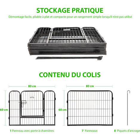 Enclos métal octogonal chiots lapins et rongeurs - OOGarden