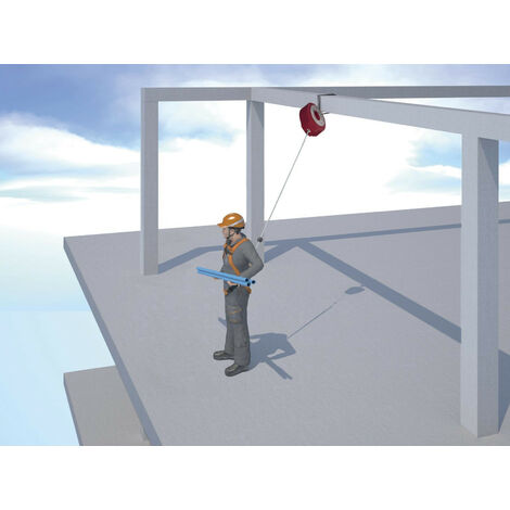 Kit antichute Delta Plus ELARA270 vertical 10m taille S/M/L orange avec rappel automatique