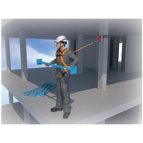 Kit antichute Delta Plus ELARA270 vertical 10m taille S/M/L orange avec rappel automatique