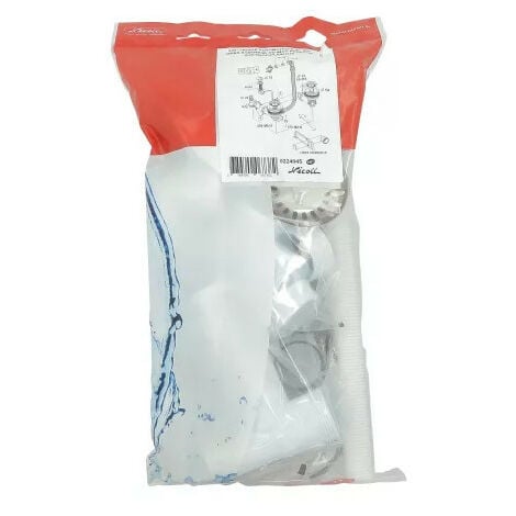 Vidage Nicoll 224045 pour évier 2 bacs D90mm automatique et manuelle blanc