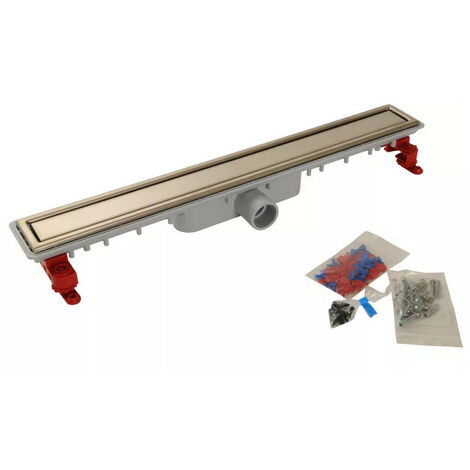 Nicoll – Caniveau de douche 690x95mm D40mm – SICANFH70R – Inox 304 – Débit 26.5 L/min – Installation facile pour douches à l'italienne