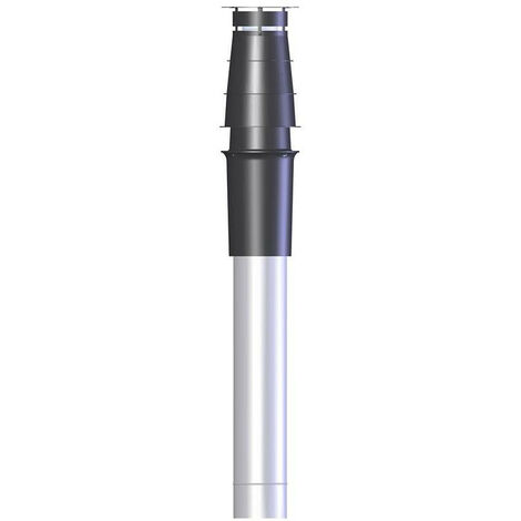 TEN – Terminal vertical concentrique 60/100 – Polypropylène noir pour chaudières à ventouse – Résistant jusqu'à 120°C – Évacuation fumées efficace