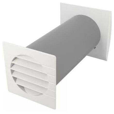Nicoll – Traversée de mur acoustique 50cm² TMA50B – Ø125mm – PVC anti-UV – Isolation 39dB – Montage à emboîter pour intérieur/extérieur - 50cm2