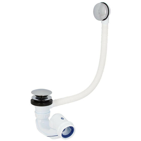 Nicoll – Vidage baignoire Easyclic commande au pied 650mm – Clapet laiton chromé Ø70mm – Garde d'eau 50mm – Pour chantiers humides (1/5)