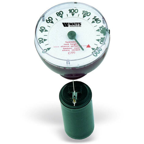 Watts – Jauge mécanique horizontale à flotteur – Mesure niveau fioul jusqu'à 2m – Diamètre 95mm – Raccord 1''1/2 pour réservoirs non enterrés