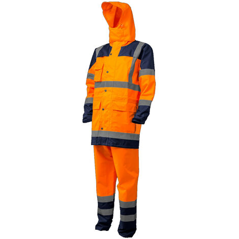 Ensemble de pluie Coverguard HYDRA marine orange haute visibilité taille XXXL
