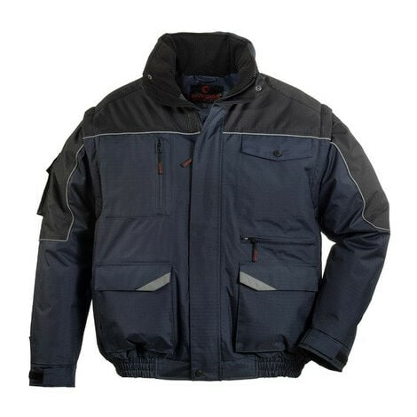 Blouson multipoches Coverguard RIPSTOP 2 en 1 navy/noir taille L 100% polyester