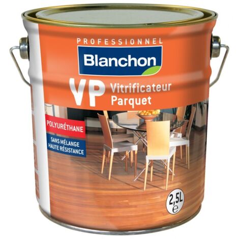 Blanchon – Vitrificateur parquet 2,5L mat soie cire naturel – Résistance exceptionnelle pour bois – Application facile en 3 couches – Séchage rapide 6h