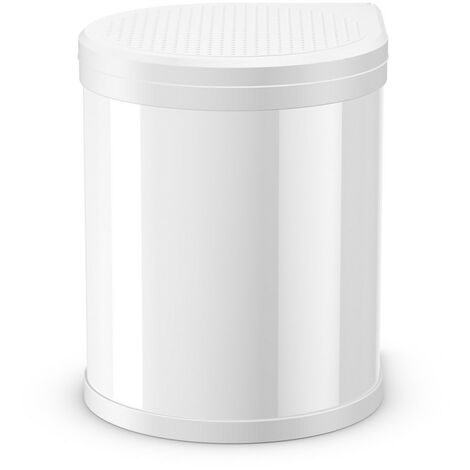 Hailo – Poubelle sous évier 15L – Couvercle automatique – Acier inoxydable – Dimensions 36,5-45,5 cm x 29 cm x 31 cm – Compatible meubles 40 cm