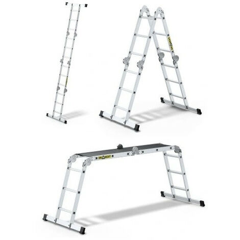 Échelle Multifonction 6-en-1 Miscoos 3,6m - Aluminium Pliante 150kg Capacité