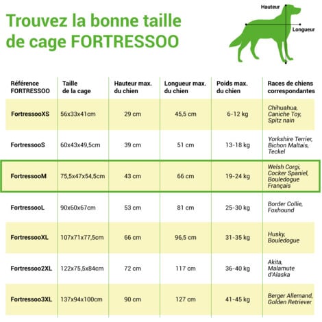 Cage pour chien FortressooM, caisse de transport pour chien et chiot 75x47x54cm, pliable, 2 portes, plateau amovible, utilisation interieur, Paitsy
