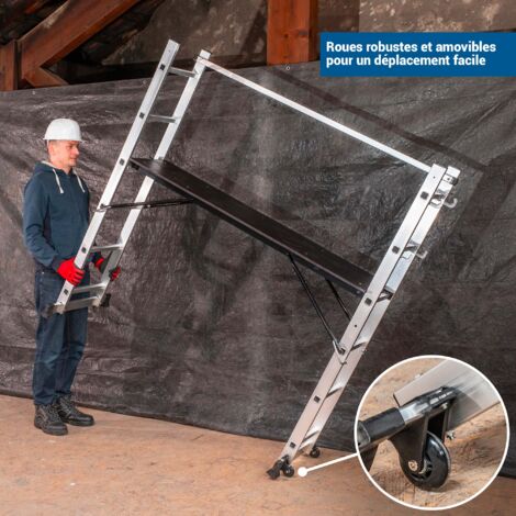 Echfaudage roulant alu hauteur travail 7 m Ultralu