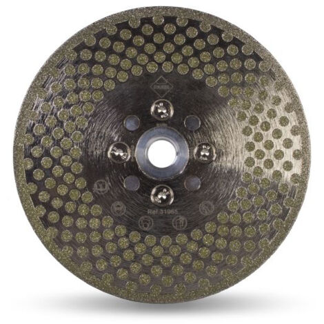 Rubi – Disque diamant pour meuleuse 125 mm – Coupe et meulage 2 faces M14 – Pour pierre naturelle et céramique – 31965