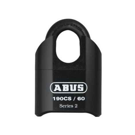 Cadenas à combinaison interchangeable 4 molettes Abus 190CS-60 noir anse blindée 60mm