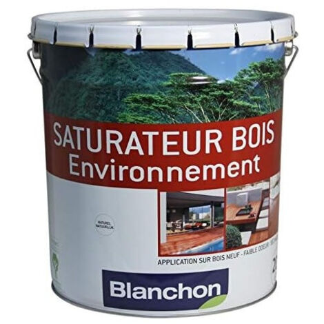 Blanchon – Saturateur bois 20L – Pour bois exotiques et feuillus – Anti-UV – Finition mate – Rendement 10 m²/L/couche