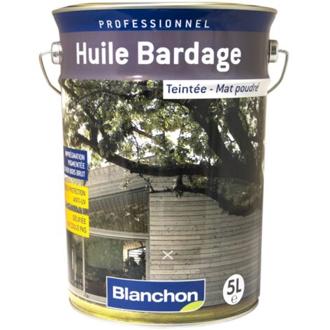 Blanchon – Huile pour bois opaque mat poudré 5L – Imprégnation durable pour bardages et volets – Application facile en 2 couches (1/7)