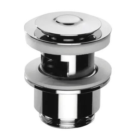 Nicoll – Bonde de lavabo automatique en laiton D63mm – Serrage vasque 30-50mm – Système Clic-Clac à clapet – Compatible vasques avec trop-plein