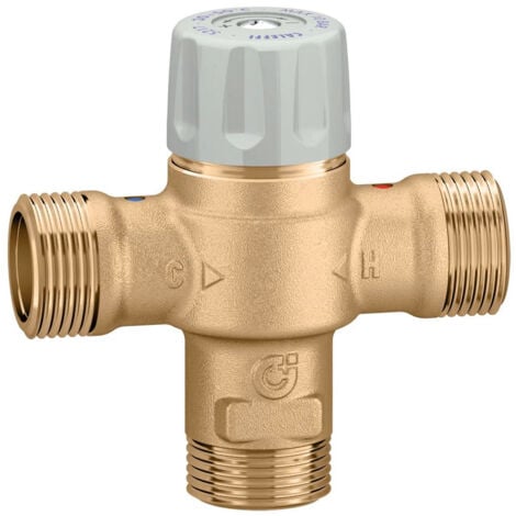 Mitigeur thermostatique Thermador MIXCAL MIX521 3/4" 30-50°C laiton montage T avec sécurité anti-brûlure