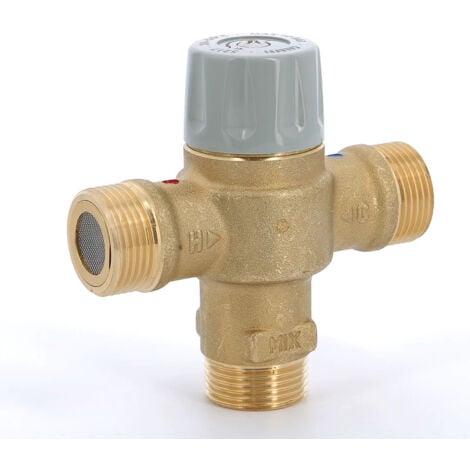 Mitigeur thermostatique Thermador MIXCAL MIX521 3/4" 30-50°C laiton montage T avec sécurité anti-brûlure